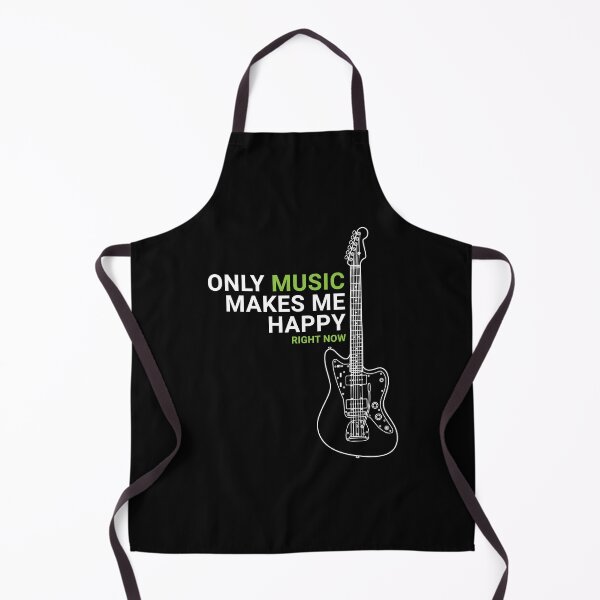 Item preview, Only Music Makes Me Happy Offset Style Electric Guitar Outline designed and sold by nightsworthy.