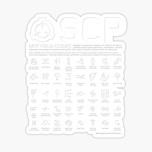 SCP MTF Field Codes by ToadKing07  Pin for Sale by