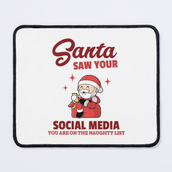 Item preview, Santa Saw Your Social Media - Christmas designed and sold by StarsForgers.
