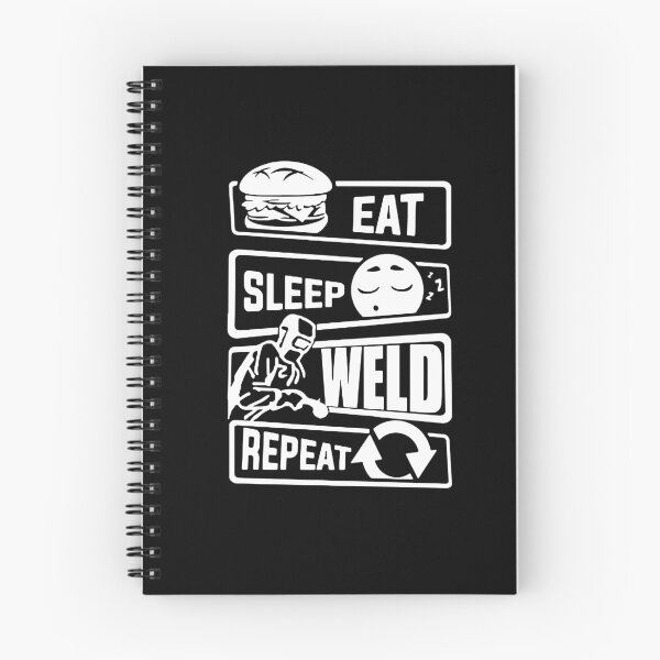Item preview, Eat Sleep Weld Repeat Evolution of Mechanics Love Robot Human Mechanic Gift Premium Apparel Funny Holiday Xmas designed and sold by DesignByHeartUK.