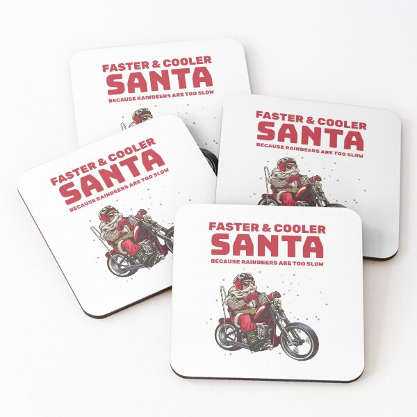 Item preview, Faster Cooler Santa - Biker designed and sold by StarsForgers.
