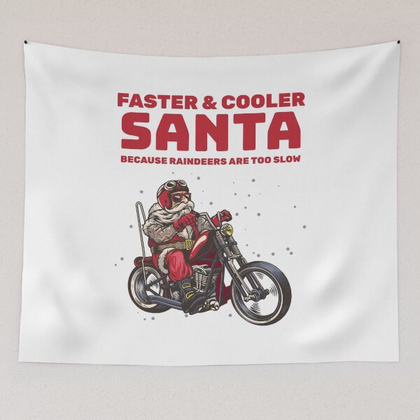 Item preview, Faster Cooler Santa - Biker designed and sold by StarsForgers.