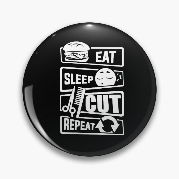 Artikelvorschau, Eat Sleep Cut Repeat Hair cut Barber Love Barber Funny Hair Cut Gift Premium Apparel Funny Holiday Xmas entworfen und verkauft von DesignByHeartUK.