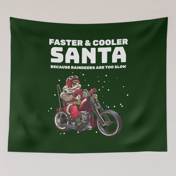 Item preview, Faster Cooler Santa - Biker designed and sold by StarsForgers.