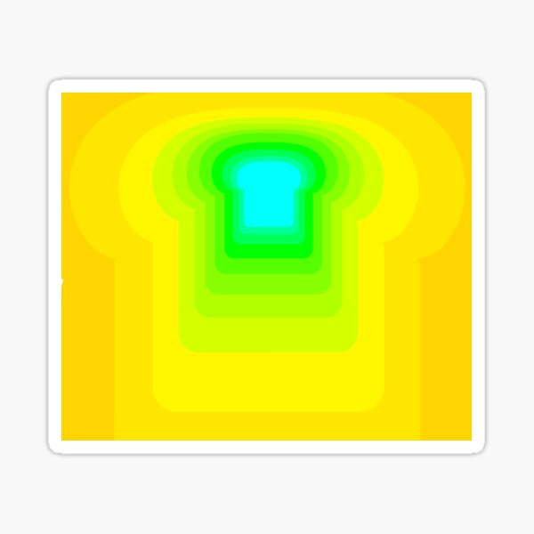 60's/70's Toast Retro Pattern Yellow Sticker