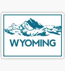 Wyoming Mountains Sticker