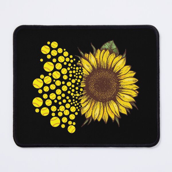 Item preview, Softball ball sunflower wallpaper designed and sold by lauricecmd.