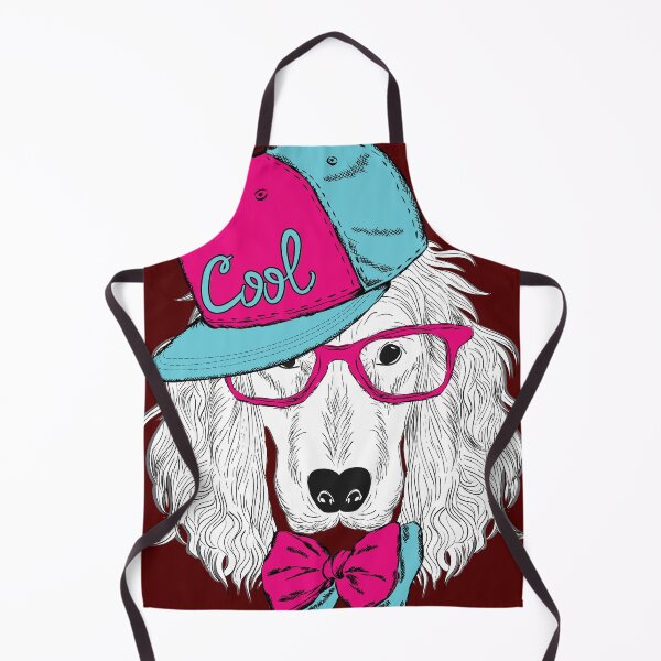 Item preview, White in pink and blue cap, fashion animal material sketch, hat, fashion Girl, pet, print. designed and sold by Senior-Kuzmin.