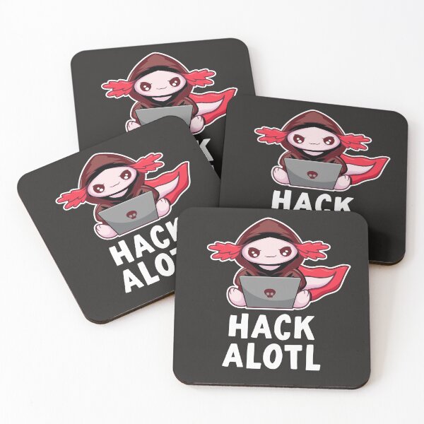 Item preview, Funny Hacker Axolotl Computer Coder Geek - Kawaii Salamander designed and sold by propellerhead.