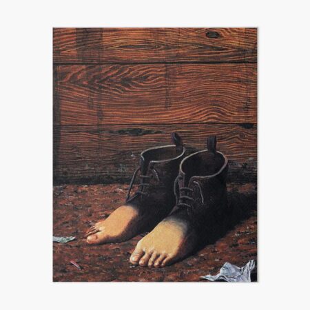 The red model-Rene Magritte Art Board Print