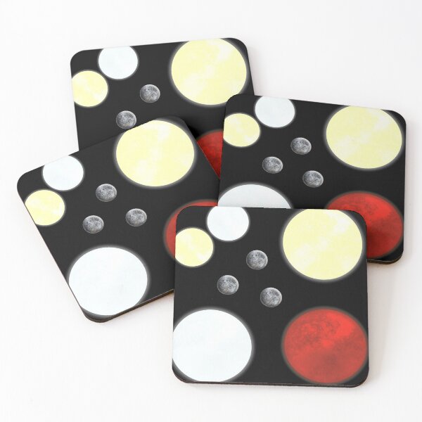 Item preview, Red White and Yellow Suns, Stars, Moons designed and sold by Tiffany Munro.