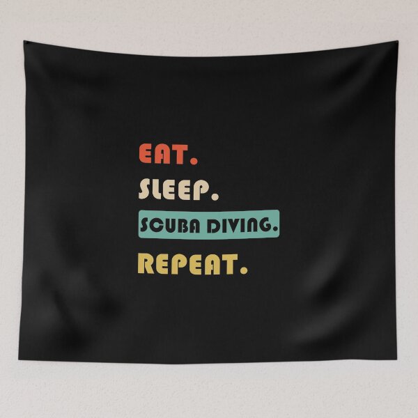 Item preview, EAT SLEEP SCUBA DIVING REPEAT designed and sold by lauricecmd.