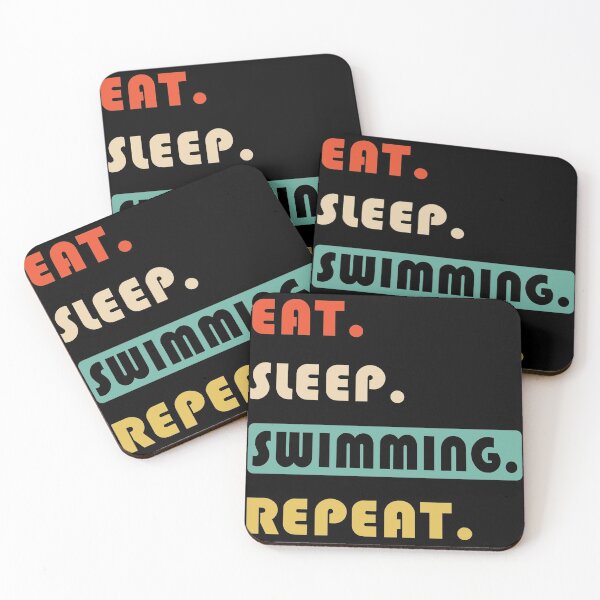 Item preview, EAT SLEEP SWIMMING REPEAT designed and sold by lauricecmd.