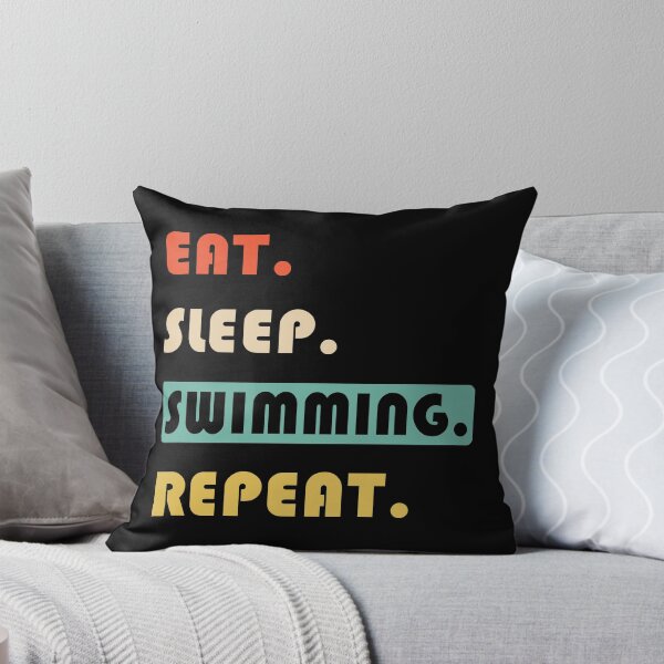 Item preview, EAT SLEEP SWIMMING REPEAT designed and sold by lauricecmd.