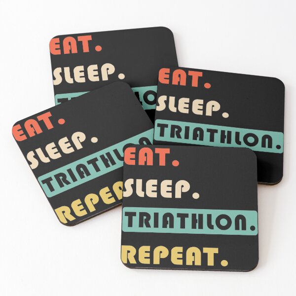 Item preview, EAT SLEEP TRIATHLON REPEAT designed and sold by lauricecmd.