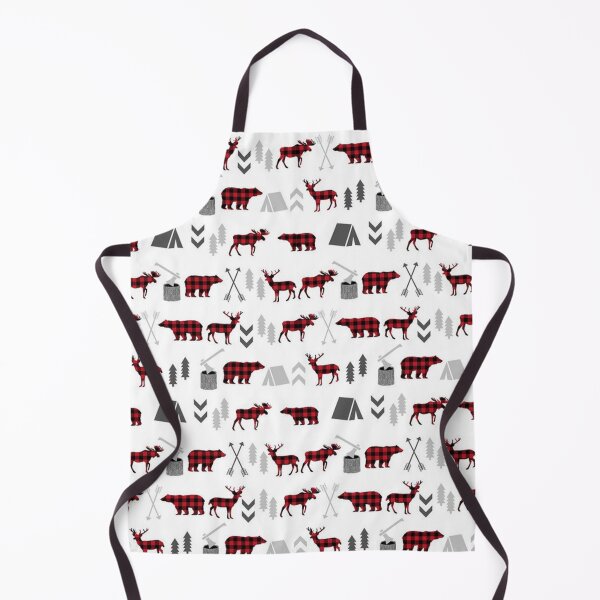 Item preview, Buffalo plaid woodland moose deer bear forest woodland trees camping designed and sold by lauricecmd.