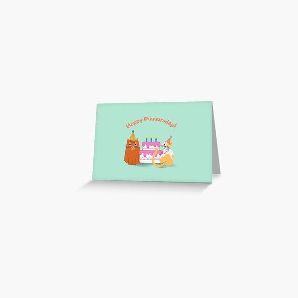 Happy Puuuursday Greeting Card
