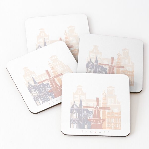 Item preview, ALKMAAR SKYLINE POSTER PASTEL designed and sold by paulrommer.