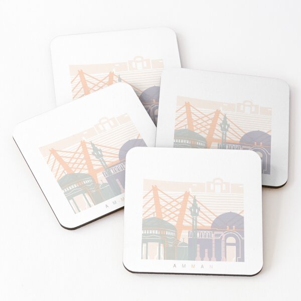 Item preview, AMMAN SKYLINE POSTER PASTEL designed and sold by paulrommer.