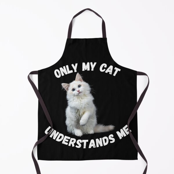 Item preview, Only My Cat Understands Me White Turkish Angora In Black designed and sold by LuckyKermit.
