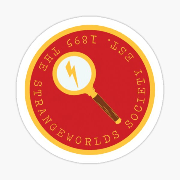 The Strangeworlds Travel Agency logo badge sticker Sticker