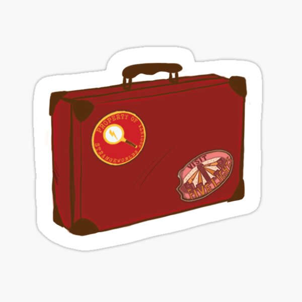 The Strangeworlds Travel Agency suitcase sticker Sticker