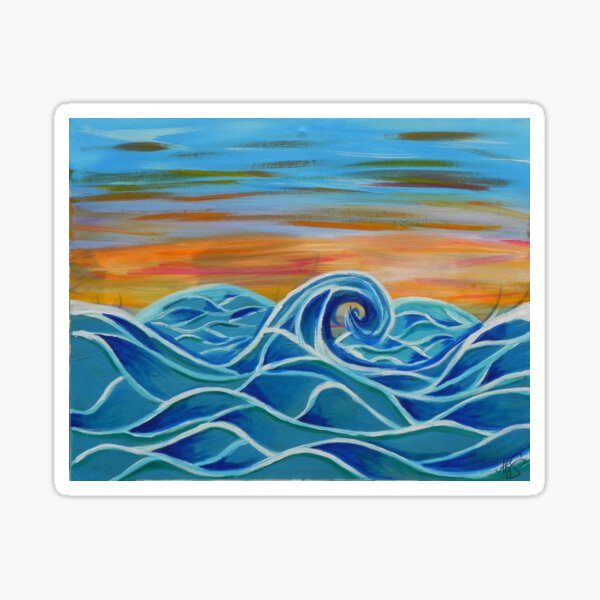 Peaceful Waves Sticker