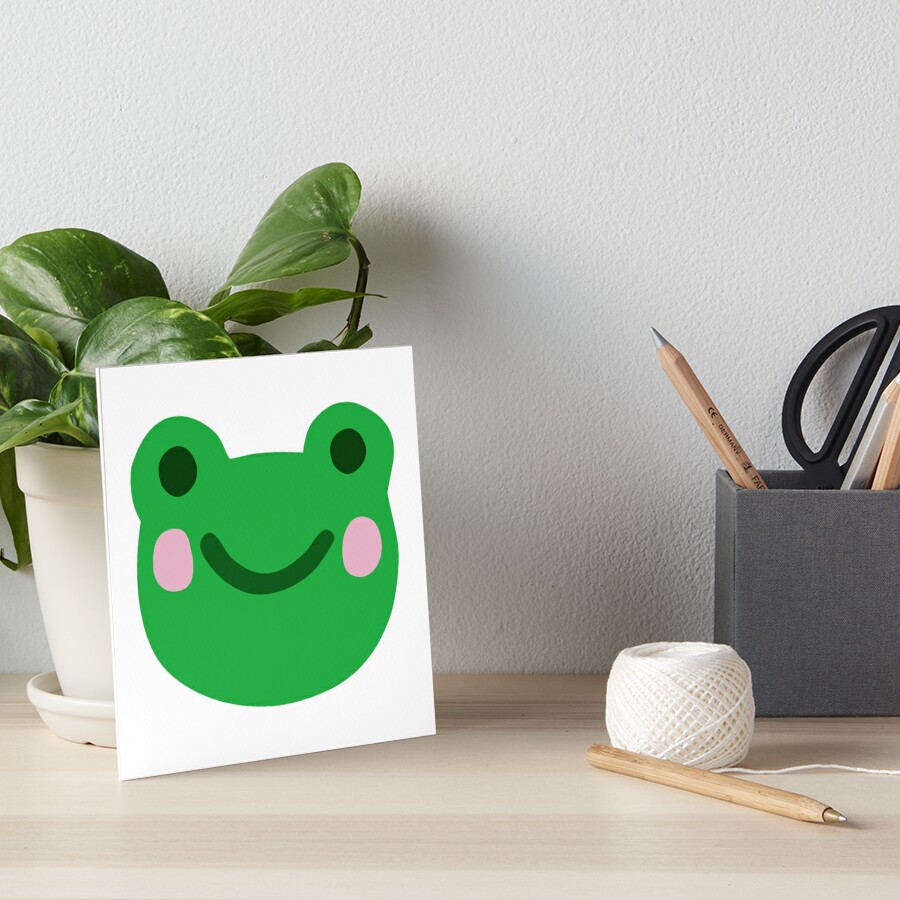 Smiley Frog Kidcore Art Board Print By Arkeadesain Redbubble