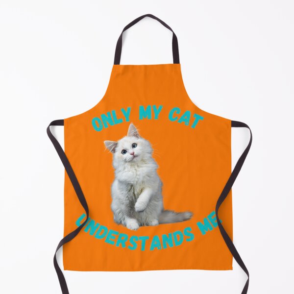 Item preview, Only My Cat Understands Me White Turkish Angora In Orange designed and sold by LuckyKermit.