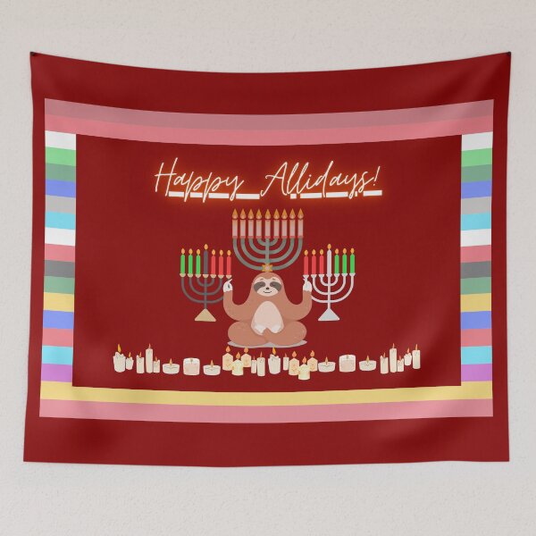 Item preview, Happy Allidays, Holiday Sloth, Inclusive Multicultural Holidays designed and sold by H3designs.