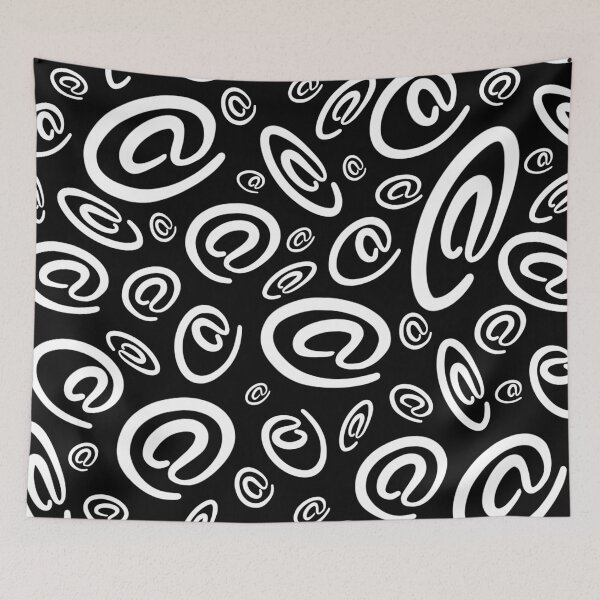 Item preview, Inverted Email Address Pattern Retro Cartoon Style designed and sold by skullislandprod.