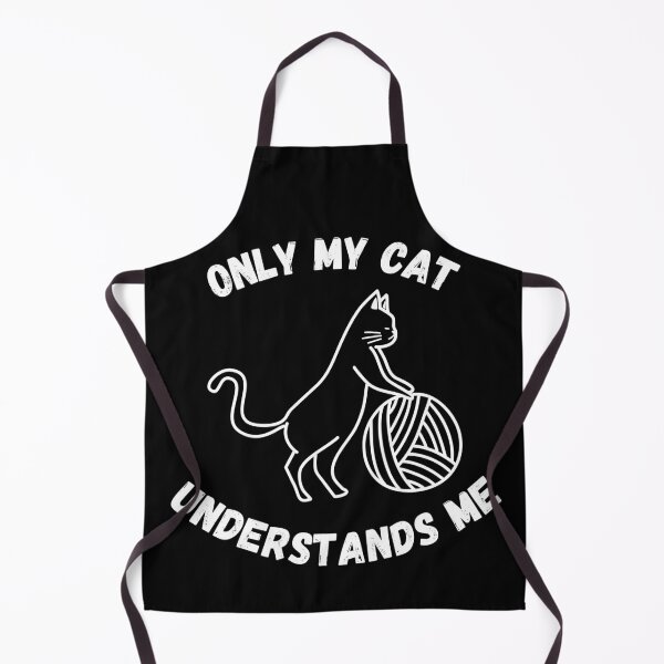 Item preview, Only My Cat Understands Me Cat Rolling A Wool Ball In Black designed and sold by LuckyKermit.