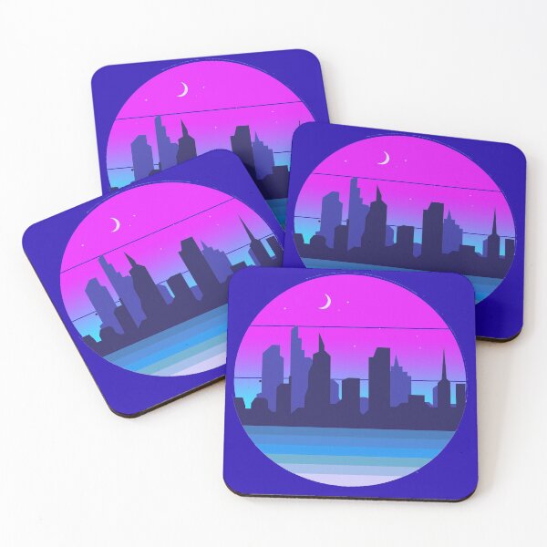 Item preview, Retro City Skyline Night  designed and sold by JPsCreatorium.