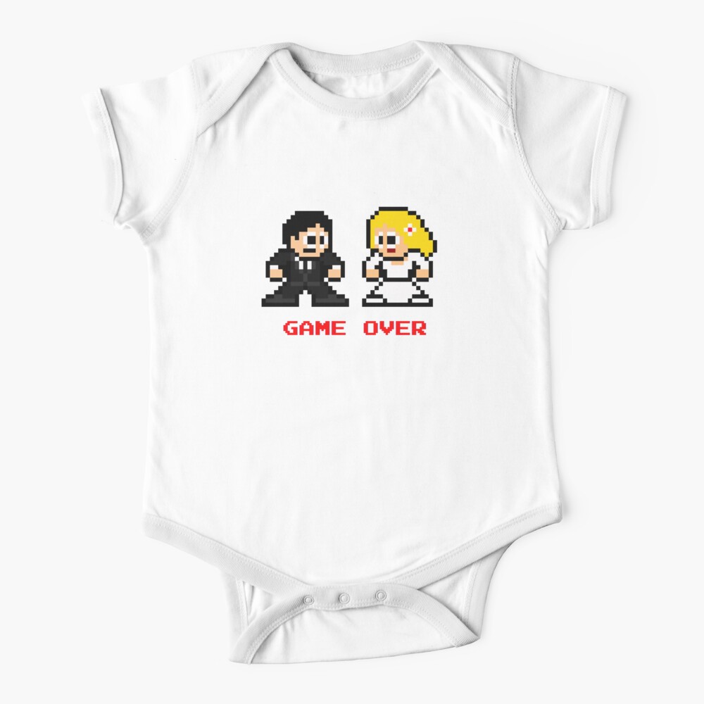 8 Bit Bride And Groom Gave Over Kids T Shirt By Groundhog7s Redbubble