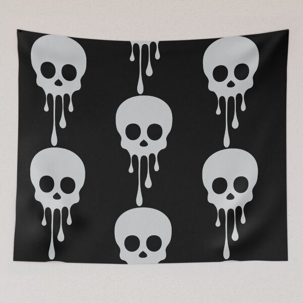 Item preview, Dripping Melting Skull Silhouette designed and sold by rawlingspryoxny.