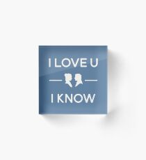 Star Wars - I Love You, I Know (color) Acrylic Block