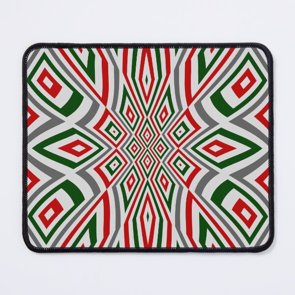 Item preview, Abstract geometric floral design red green designed and sold by aapshop.