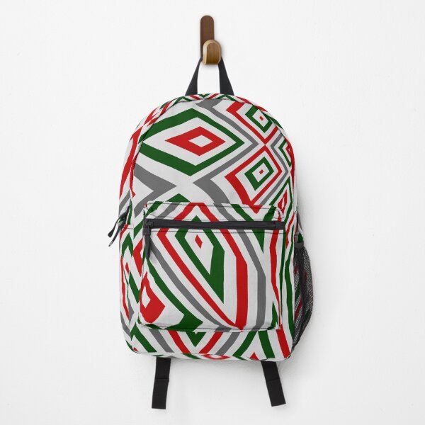 Item preview, Abstract geometric floral design red green designed and sold by aapshop.
