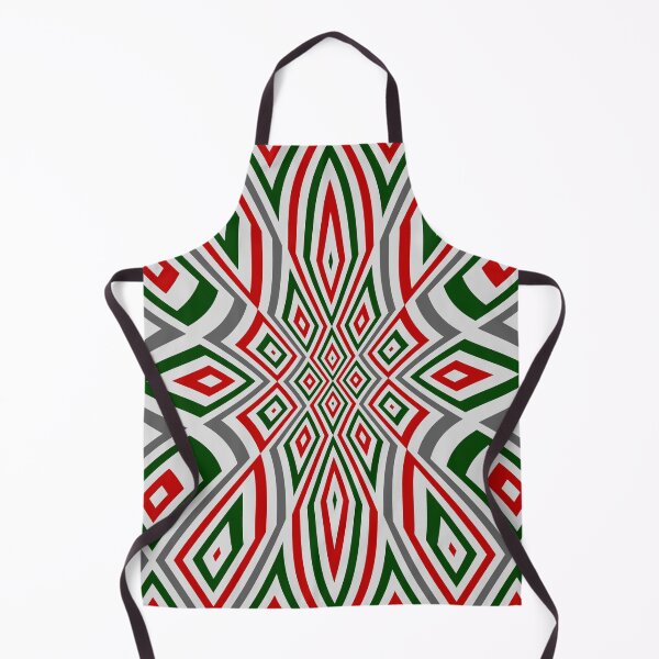 Item preview, Abstract geometric floral design red green designed and sold by aapshop.