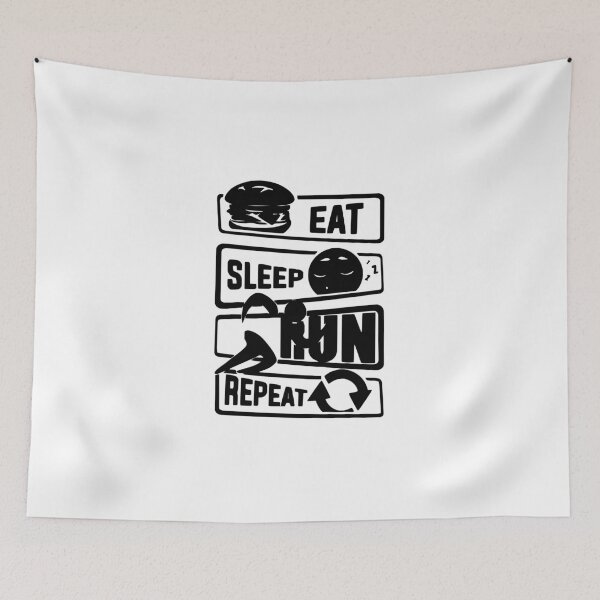 Artikelvorschau, Eat Sleep Run Repeat Love Running Morning Run Fitness Gift Premium Apparel Funny Holiday Xmas entworfen und verkauft von DesignByHeartUK.