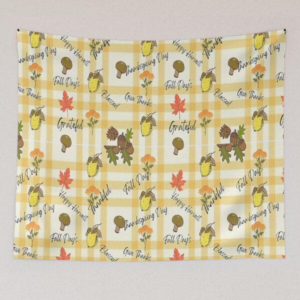 Item preview, Buffalo Plaid, Lettering Thanksgiving Fall Design, Plaid and all things pumpkin Thanksgiving ,Thankful Grateful Blessed, Pumpkin spice and all things nice designed and sold by Adri Barnard.
