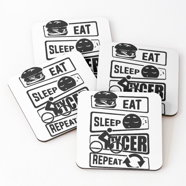 Item preview, Eat Sleep Cycling Repeat Cycler Cool Bike Born to Ride Evolution of Mountain Bike  Love Bike Gift Premium Apparel Funny Holiday Xmas designed and sold by DesignByHeartUK.