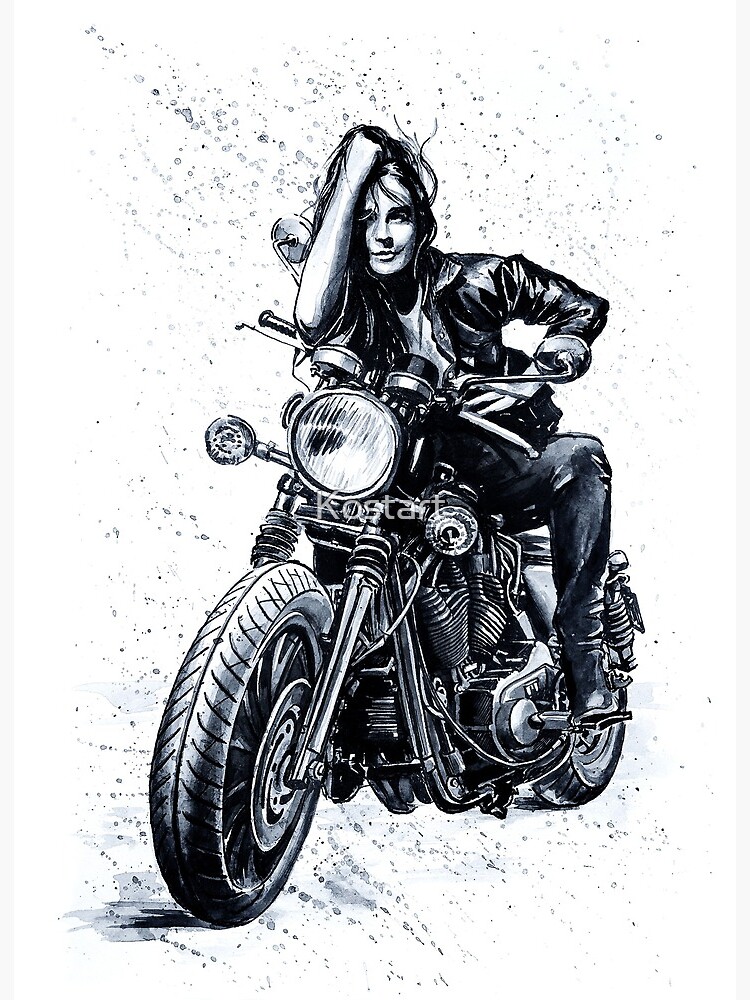 Biker Girl | Art Board Print