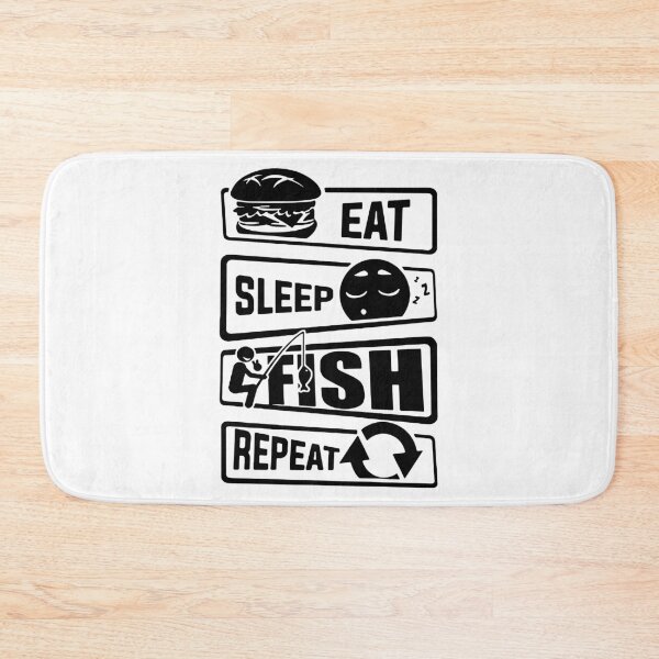 Item preview, Eat Sleep Fishing Repeat Love Fishing Born to Fish Gift Premium Apparel Funny Holiday Xmas designed and sold by DesignByHeartUK.
