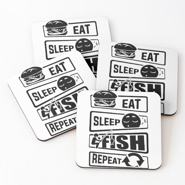 Item preview, Eat Sleep Fishing Repeat Love Fishing Born to Fish Gift Premium Apparel Funny Holiday Xmas designed and sold by DesignByHeartUK.