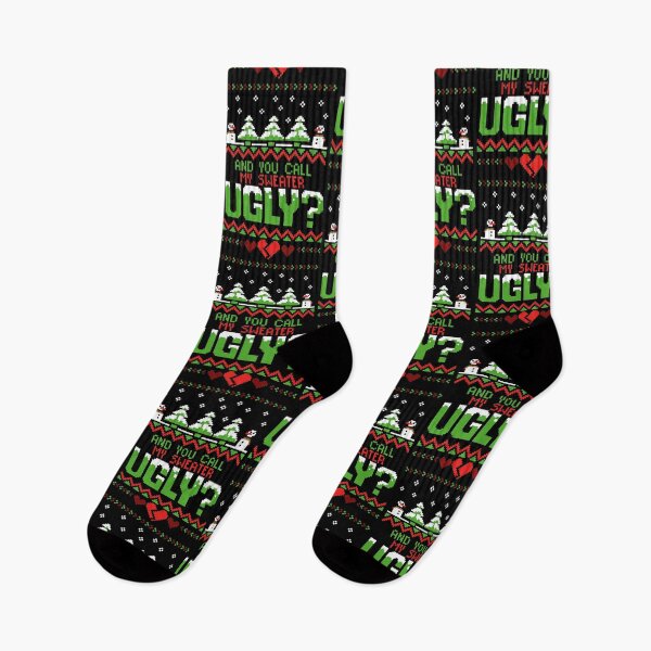 Item preview, YOU calle me UGLY?! - Christmas Ugly Sweater designed and sold by The Teenosaur.