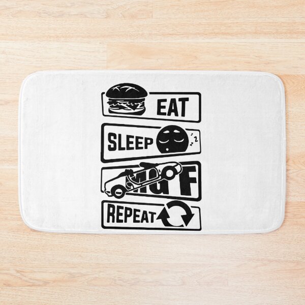 Item preview, Eat Sleep MGF Repeat Love Sports Car Supra GTR Skyline Art Design Happy Apparel Essential Inspiration Joy Mood Funny designed and sold by DesignByHeartUK.