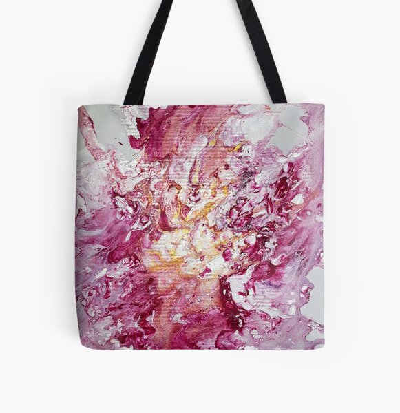Pink Splash All Over Print Tote Bag