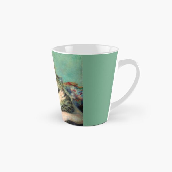 High Res Renoir Woman with a Cat Painting 1875 Tall Mug