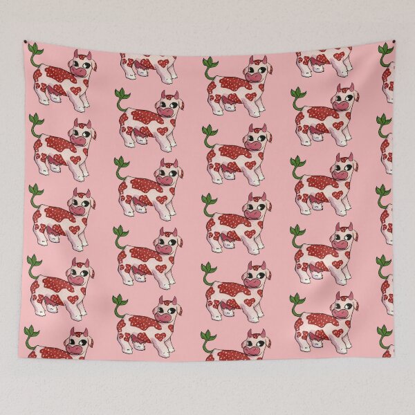 Item preview, adorable strawberry cow designed and sold by RuthAzul.